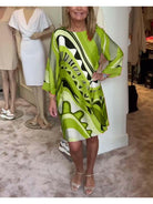 Mirabella™ - Vibrant Abstract Print Dress