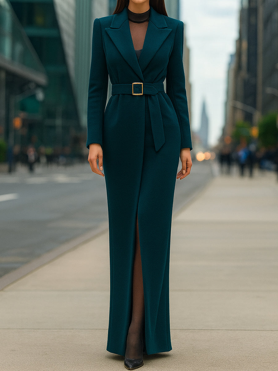 Mooyius | Tailored Belted Maxi Coat - Lumina Vancouver - Lumina Vancouver
