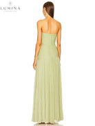 Lumina Vancouver Morgane sleeveless drop-waist maxi dress, perfect for wedding guests, with a flowing silhouette and elegant design.