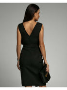 Nadinee™ - V-Neck Dress With Slit
