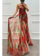 Naomi vibrant blue maxi dress by Lumina Vancouver, perfect for wedding guests, featuring flowing fabric and elegant design.