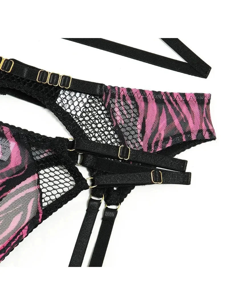 Lumina Vancouver Natalia's Lingerie Set featuring lace bra and matching panties in soft pastel colors.