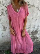 Blue NIA™ Maxi-dress by Lumina Vancouver, elegant long dress with flowing fabric, perfect for summer or special occasions.