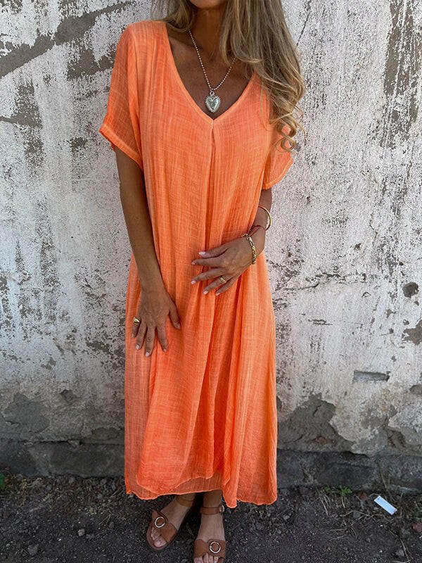 Blue Lumina Wear NIA maxi dress with flowing fabric and elegant design, perfect for summer or special occasions.