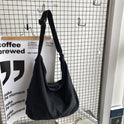 Noa beige minimalist canvas shoulder bag with oversized design by Lumina Wear, stylish and spacious handbag for everyday use.