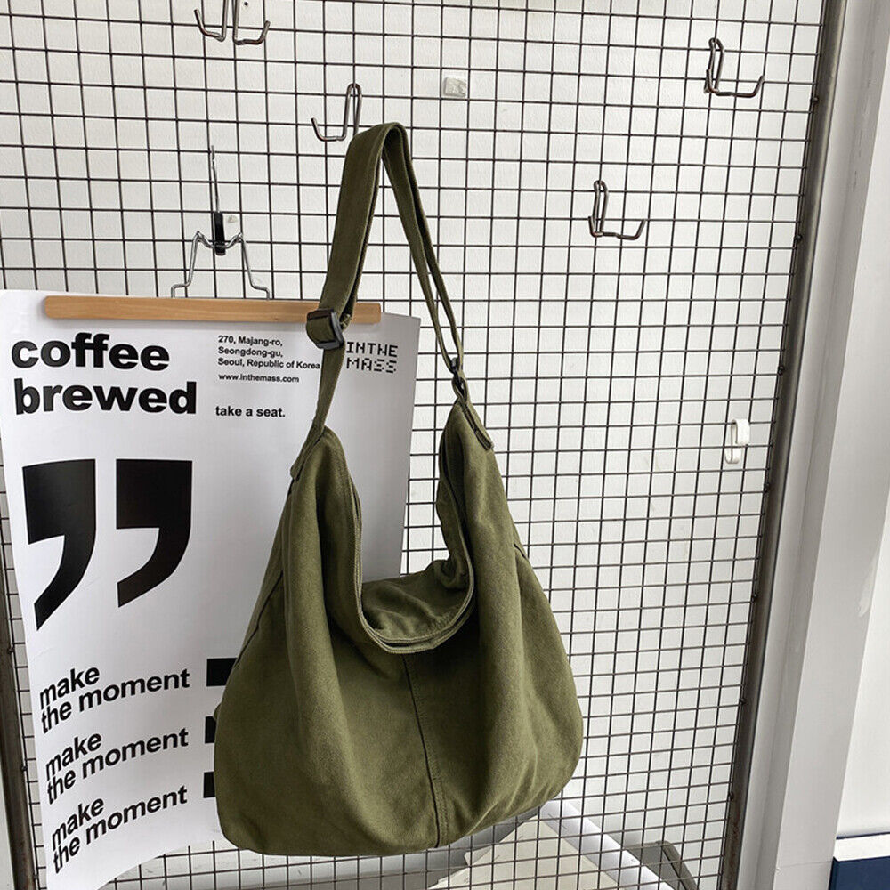 Noa beige canvas shoulder bag by Lumina Wear featuring a minimalist oversized design for casual and stylish wear.