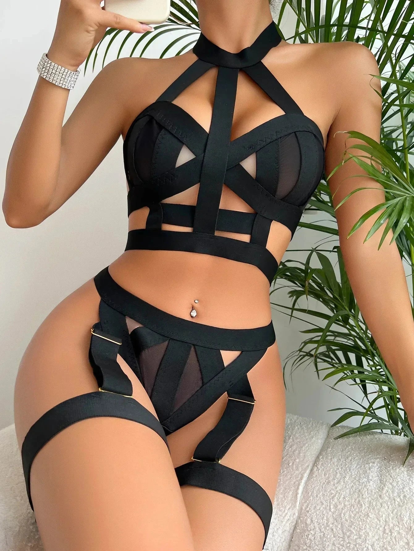 Noelle Lingerie Set by Lumina Vancouver featuring delicate lace bra and matching panties in soft pastel colors.