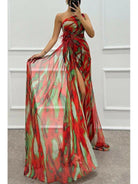Noemi vibrant blue maxi dress by Lumina Vancouver, stylish wedding guest gown with flowing fabric and elegant design.