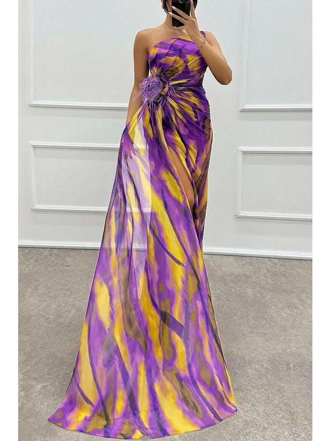Noemi vibrant blue maxi dress by Lumina Vancouver, perfect for wedding guests, featuring a stylish and colorful design.