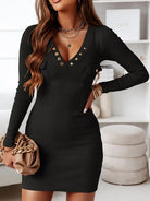 Nova | Bodycon Dress with V-Neck - Lumina - Lumina Vancouver