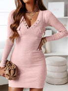 Nova | Bodycon Dress with V-Neck - Lumina - Lumina Vancouver