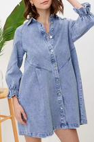 Nova | Denim Button Down Shirt Dress - Lumina - Lumina Vancouver