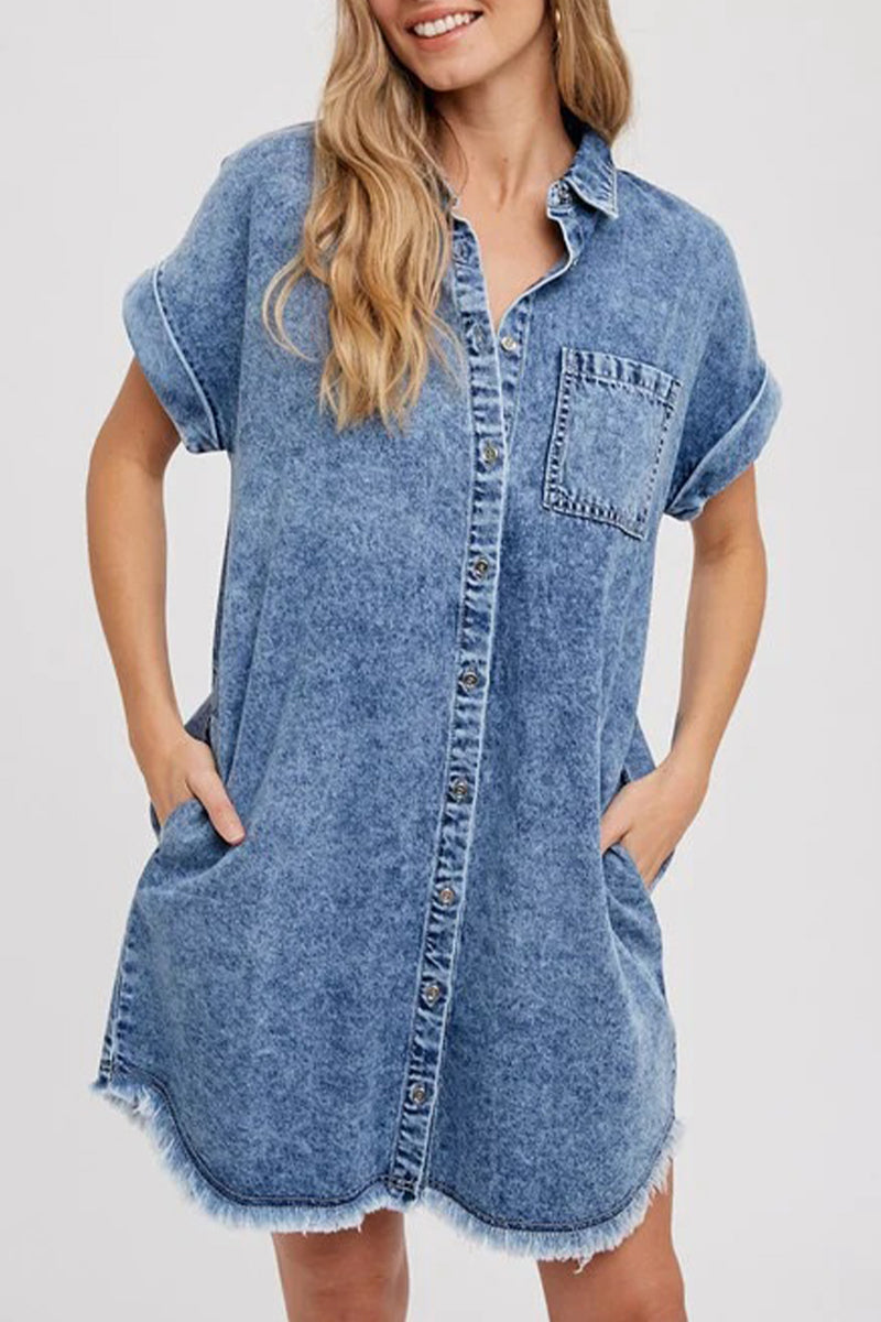 Nova | Denim Shirt Dress Relaxed Fit - Lumina Vancouver - Lumina Vancouver