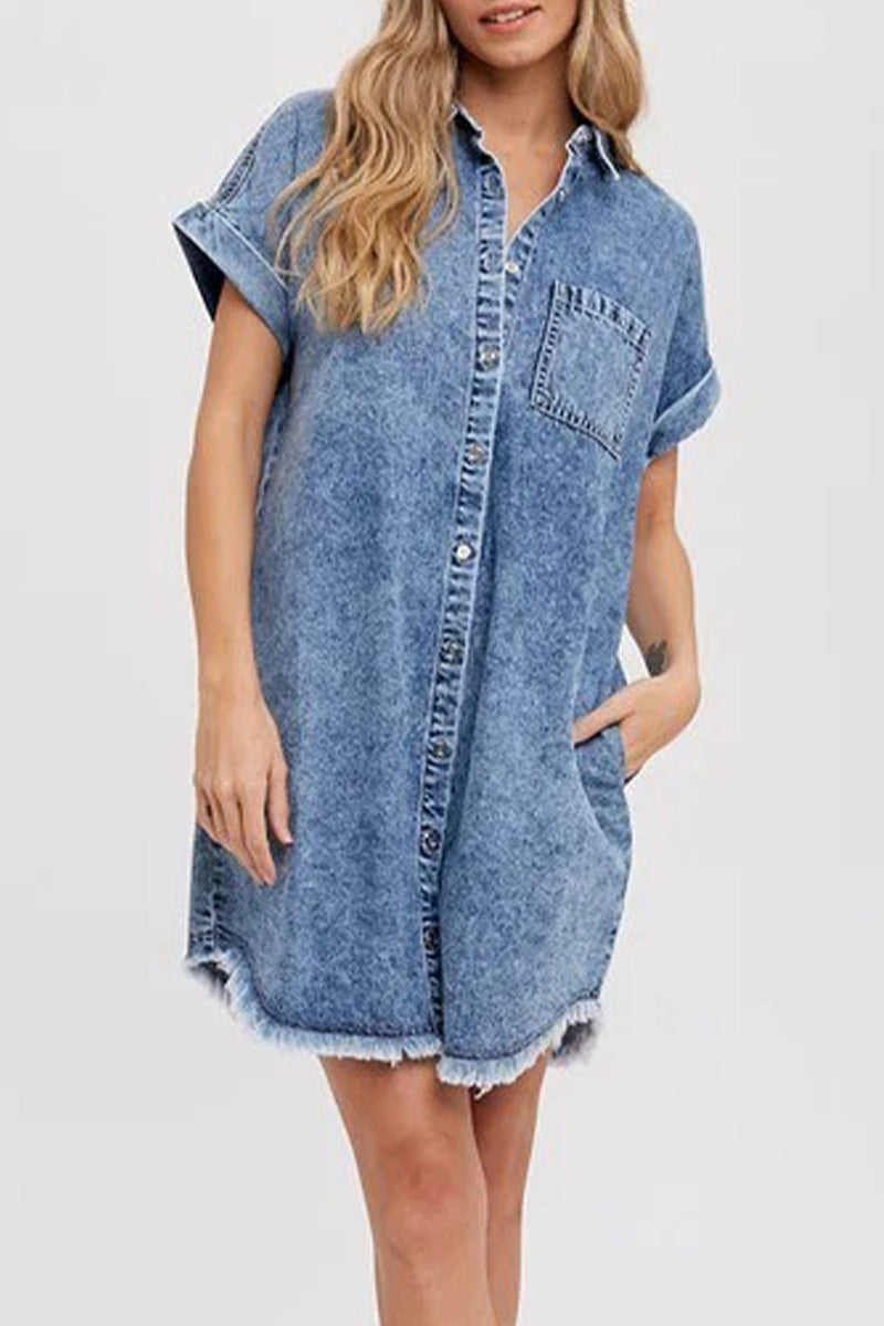 Nova | Denim Shirt Dress Relaxed Fit - Lumina Vancouver - Lumina Vancouver