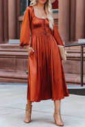 Orange Lumina Wear Niamh Everyday Elegance midi dress, stylish mini dress with a modern design and flattering fit.