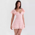 Nova | Lace ALine Mini Dress Deep V-Neck - Lumina - Lumina Vancouver