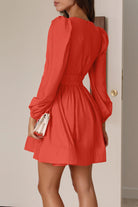 Nova | Mini Dress V-Neck Puff Sleeves - Lumina - Lumina Vancouver