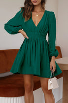 Nova | Mini Dress V-Neck Puff Sleeves - Lumina - Lumina Vancouver