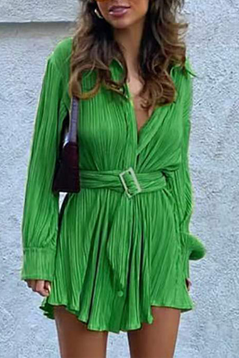 Nova | Pleated Mini Shirt Dress - Lumina - Lumina Vancouver