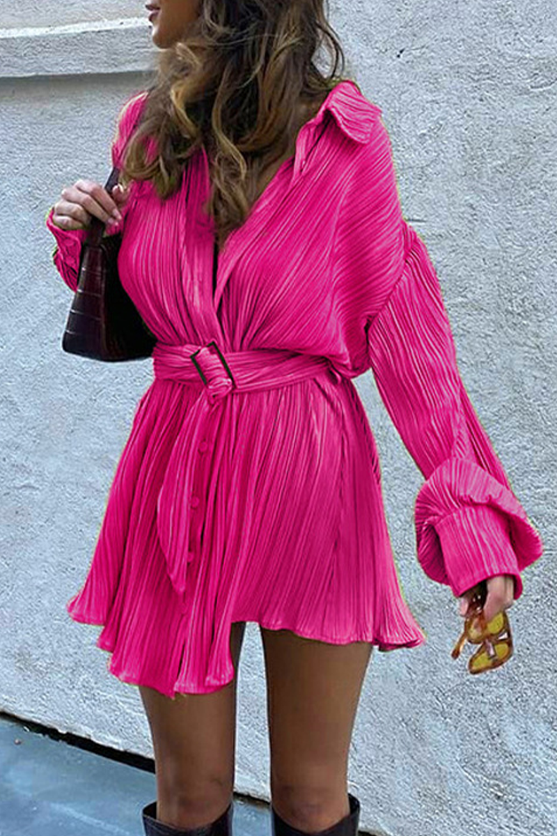 Nova | Pleated Mini Shirt Dress - Lumina - Lumina Vancouver