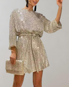Nova | Sequin Dress Knee-Length Belt - Lumina Vancouver - Lumina Vancouver