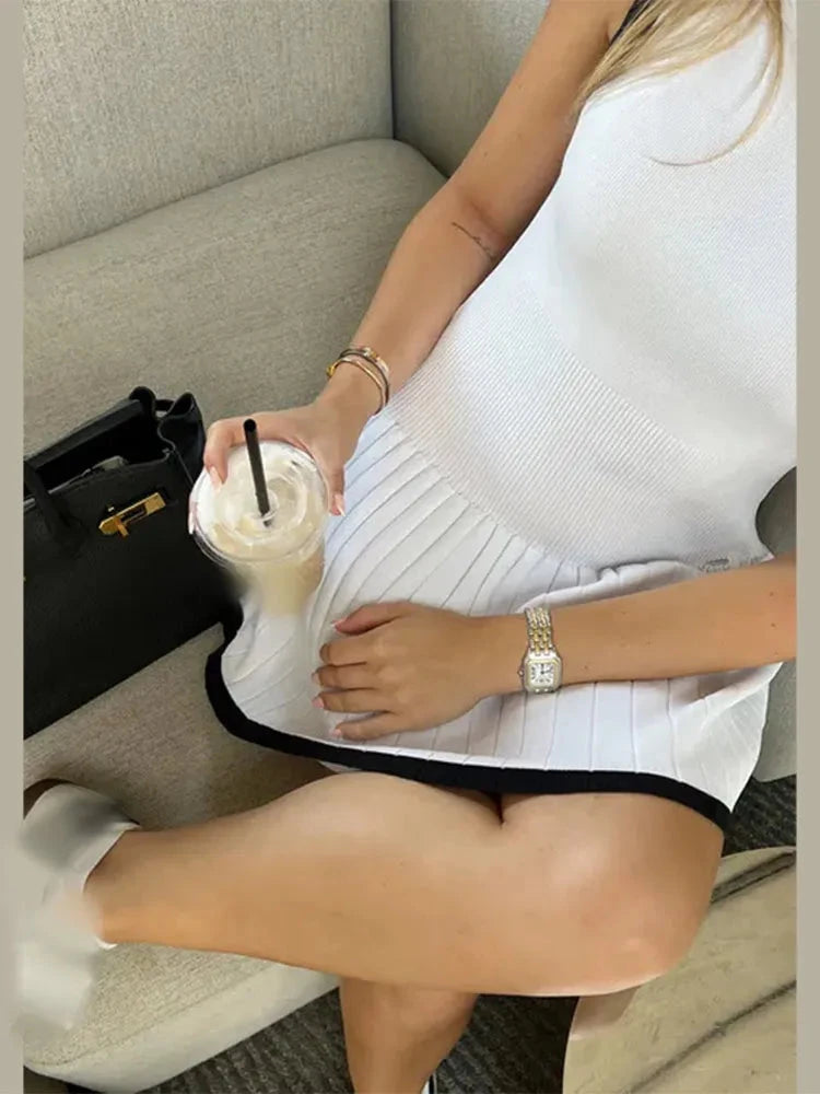 Nova | Sleeveless Pleated Mini Dress - Lumina - Lumina Vancouver