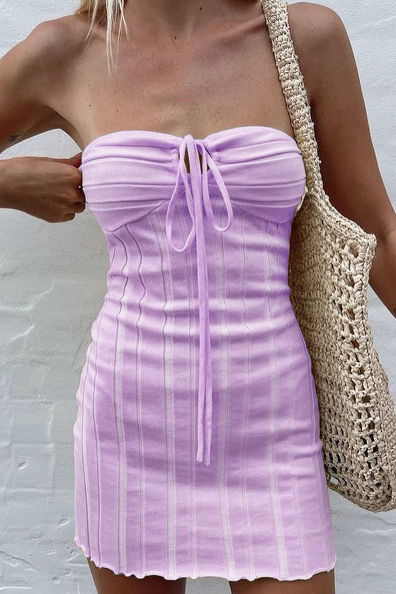 Nova | Strapless Ribbed Mini Dress - Lumina - Lumina Vancouver