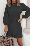 Lumina Wear Nova women's white mini dress with long sleeves, stylish and fitted for a fashionable look.