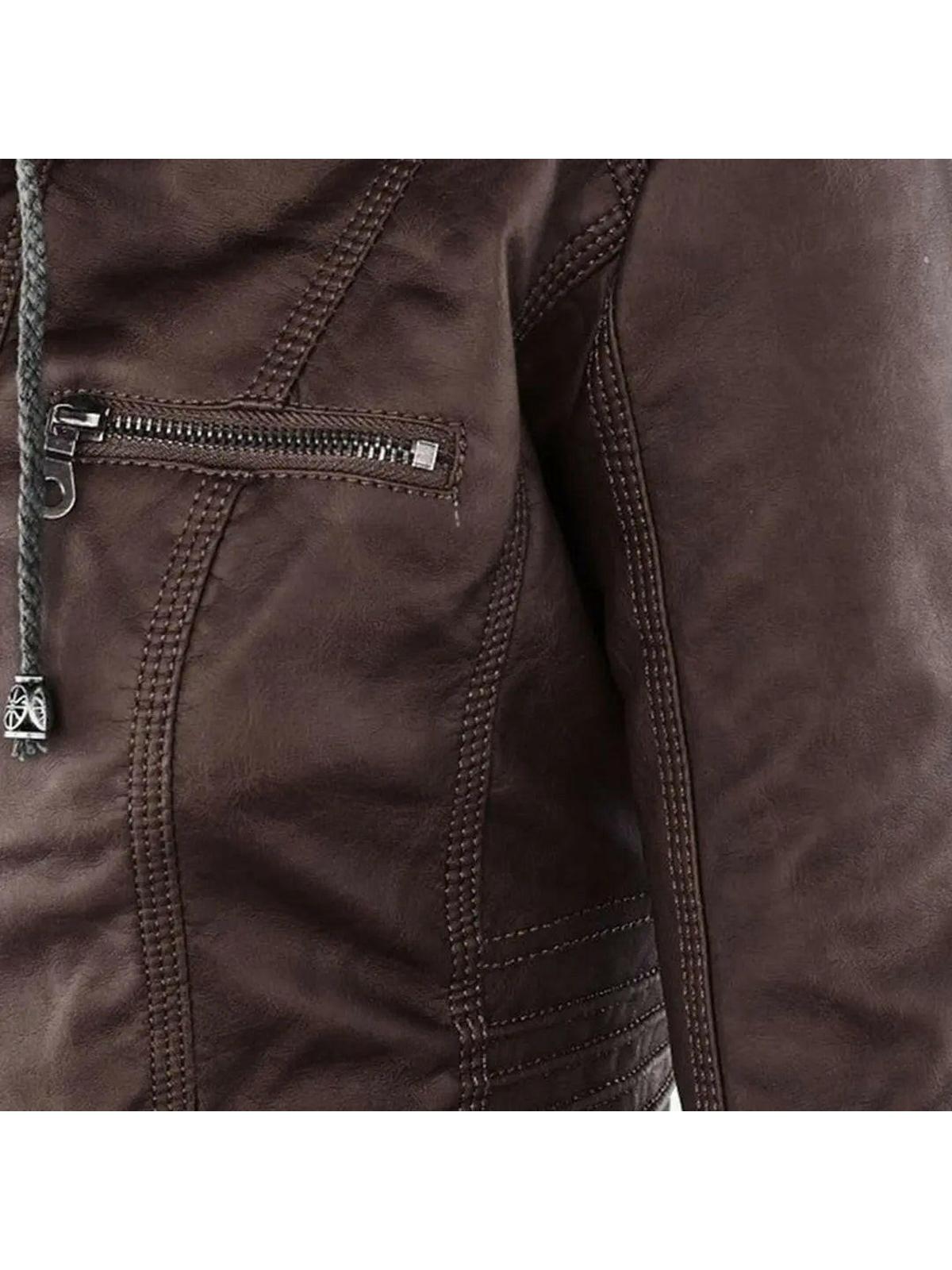 Olivia™ | Waterproof Women's Leather Jacket with Hood