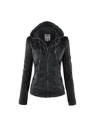 Olivia™ | Waterproof Women's Leather Jacket with Hood