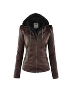 Olivia™ | Waterproof Women's Leather Jacket with Hood