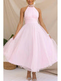 Dark pink Phoebe fancy tulle dress by Lumina Wear for girls, featuring a delicate tulle design perfect for special occasions.