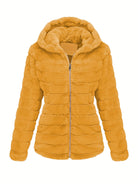 Black women's plush teddy jacket with zip closure by Lumina Wear, featuring a cozy, soft outer layer and fitted design.