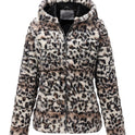 Black Poppy cozy plush teddy jacket with zip closure from Lumina Wear, designed for women, XS size, casual outerwear.