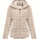 Black women's plush teddy jacket by Lumina Wear with zip closure, cozy and stylish outerwear for cold weather.