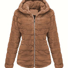 Black women's plush teddy jacket with zip closure from Lumina Wear, featuring a cozy and stylish outerwear design.
