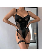 Rafaela S bodysuit by Lumina Vancouver featuring a sleek, fitted design in soft fabric with a high neckline and long sleeves.