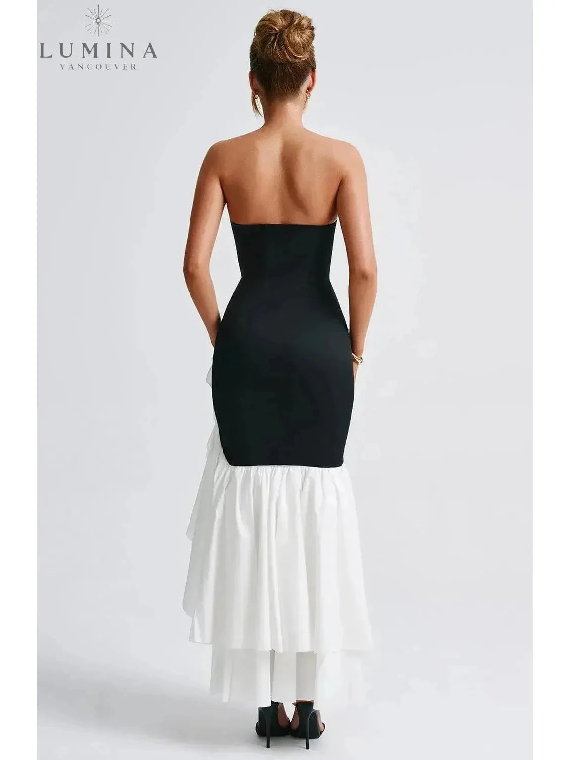 Riviera | Sleeveless Slit Ruffle Maxi Dress - Lumina Vancouver