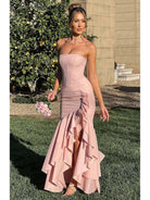 Riviera | Sleeveless Slit Ruffle Maxi Dress - Lumina Vancouver