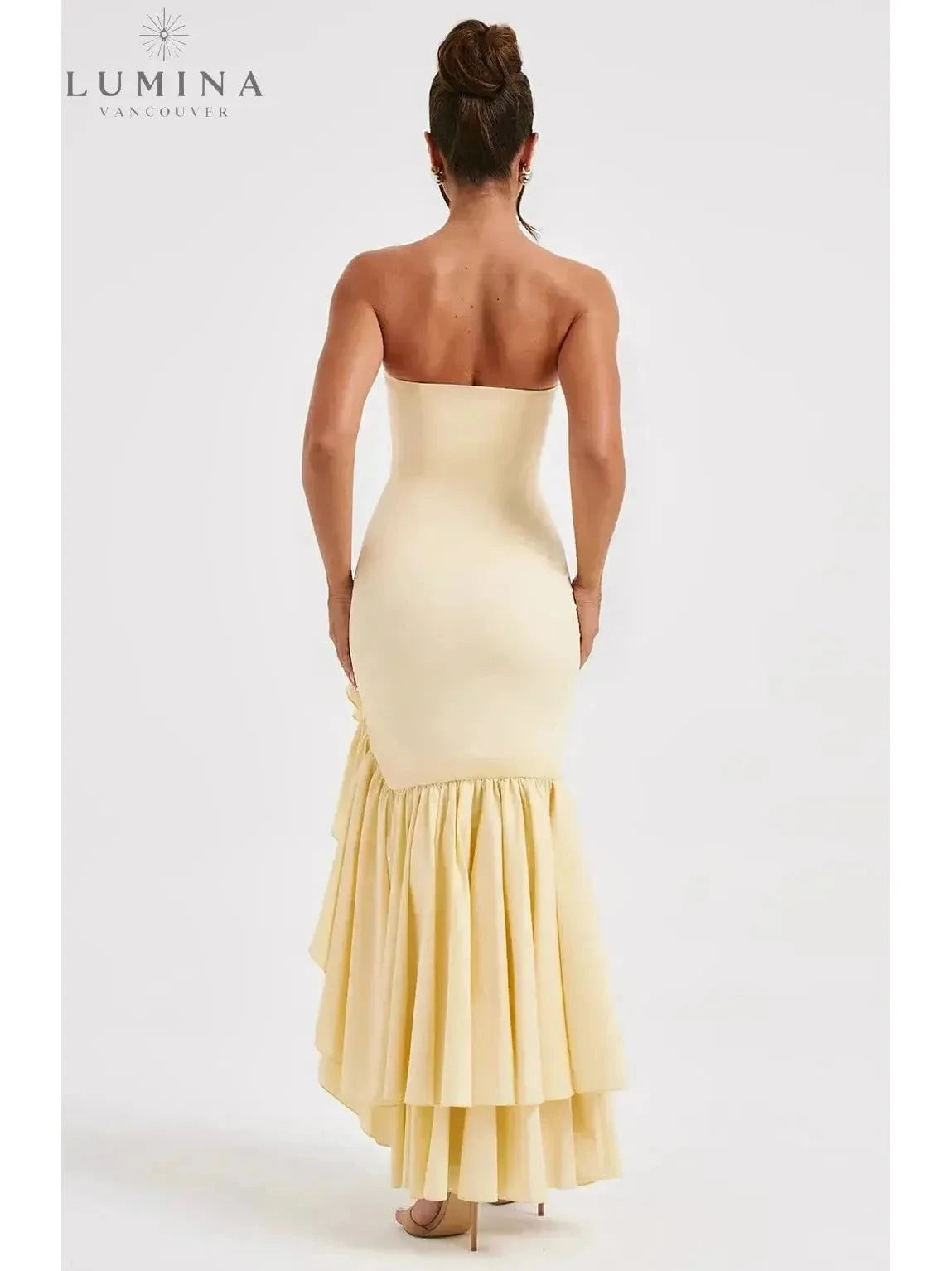 Riviera | Sleeveless Slit Ruffle Maxi Dress - Lumina Vancouver