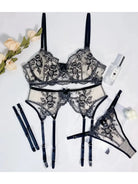 Lumina Vancouver Romy's Lingerie Set featuring a matching bra and panty in delicate lace, in soft pastel colors.
