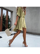Pink Rose elegant dress by Lumina Vancouver, perfect for wedding guests, featuring a stylish design and flattering fit.