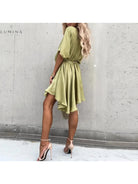 Pink Rose elegant wedding guest dress by Lumina Vancouver, stylish and sophisticated dress for special occasions.