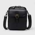 Seraphina Lumina brown compact crossbody handbag with adjustable strap, elegant design, and durable leather material.