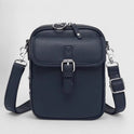 Lumina Wear Seraphina elegant compact crossbody handbag with adjustable strap in brown, showcasing stylish leather design.