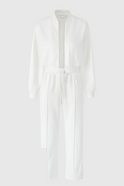 Lumina Wear Serena white lounge set with casual chic style and modern zipper details, comfortable loungewear for relaxed everyday wear.