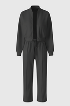 Lumina Wear Serena casual gray hoodie and sweatpants set featuring modern design, comfortable activewear for everyday wear.