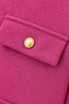 Pink-red short women's jacket by Lumina Wear featuring chic style and versatile design, perfect for casual and semi-formal wear.