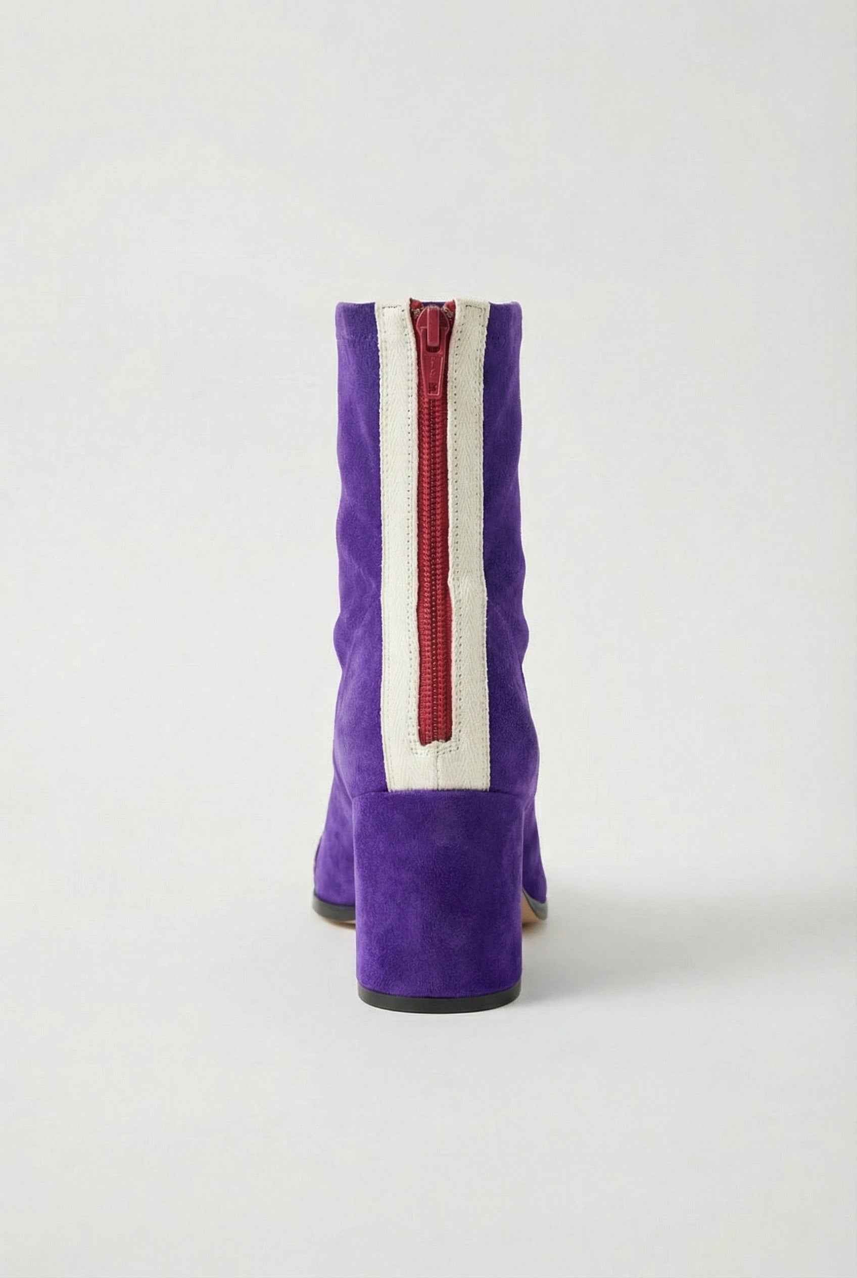Lumina Wear Serena purple retro mid-calf women's boots with sturdy sole, stylish design, and chic fashion statement.