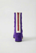 Lumina Wear Serena purple retro mid-calf women's boots with sturdy sole, stylish design, and chic fashion statement.